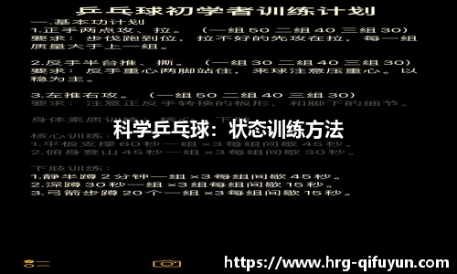 科学乒乓球：状态训练方法